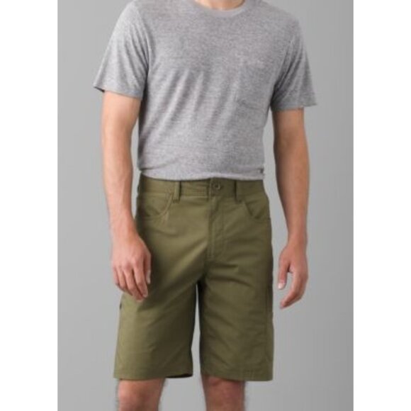 PrAna Double Peak Short Cargo Green Ripstop Mens 30/08 Standard Fit Lightweight - Picture 1 of 1